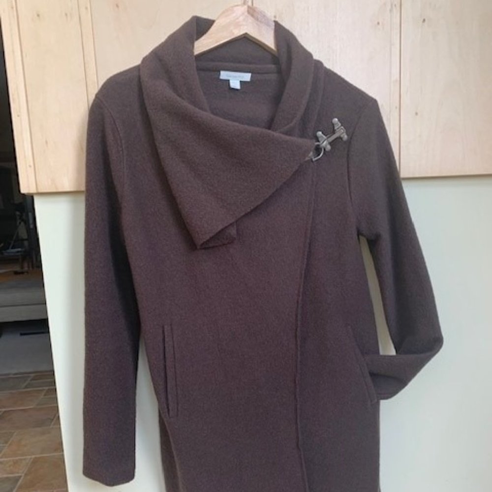 Garnet Hill Asymmetrical Boiled Wool Jacket Coat, 4P